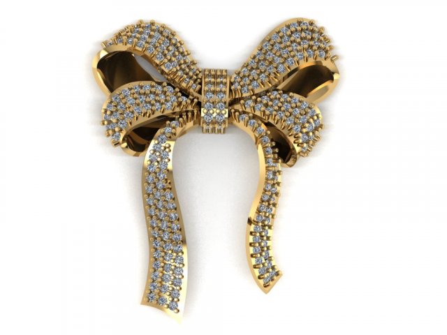 bow jewelry Model 3D .c4d .max .obj .3ds .fbx .stl .blend 