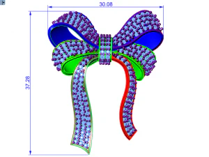 bow jewelry 3D Model
