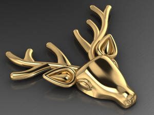 deer brooch 3D मॉडल