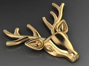 deer brooch 3D Model