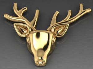 deer brooch 3D Model