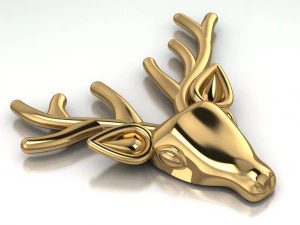 deer brooch 3D Model