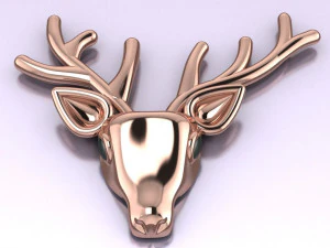 deer brooch 3D Model