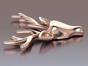 deer brooch 3D Model