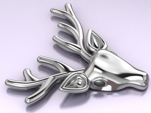 deer brooch 3D मॉडल