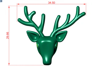 deer brooch 3D Model
