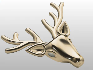 deer brooch 3D Model