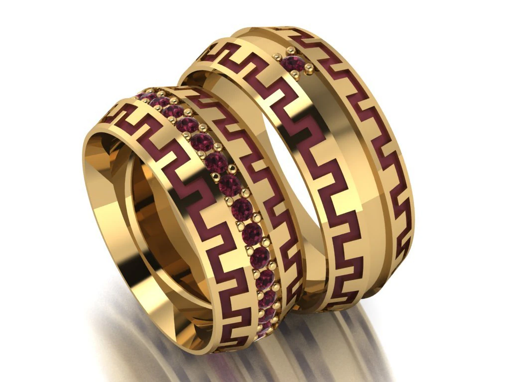 ring set 19 3D Model .c4d .max .obj .3ds .fbx .stl .blend 