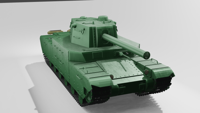 tank type 5 heavy - super-heavy japanese tank Modèle 3D .c4d .max .obj .3ds .fbx .stl .blend 