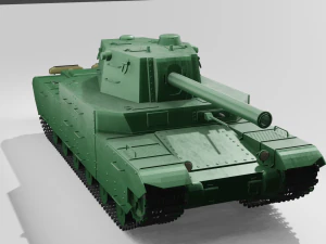 tank type 5 heavy - super-heavy japanese tank 3D Model