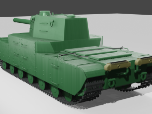 tank type 5 heavy - super-heavy japanese tank Modèle 3D