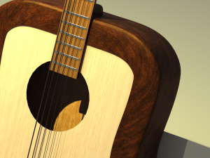 acoustic guitar Modelo 3D