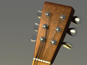 acoustic guitar 3D Model