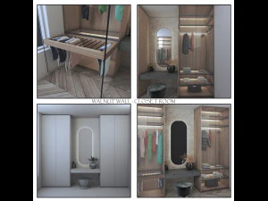walking closet moltini 3D Model
