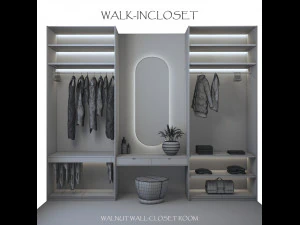 walking closet moltini 3D Model