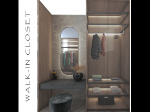 walking closet moltini 3D Модель