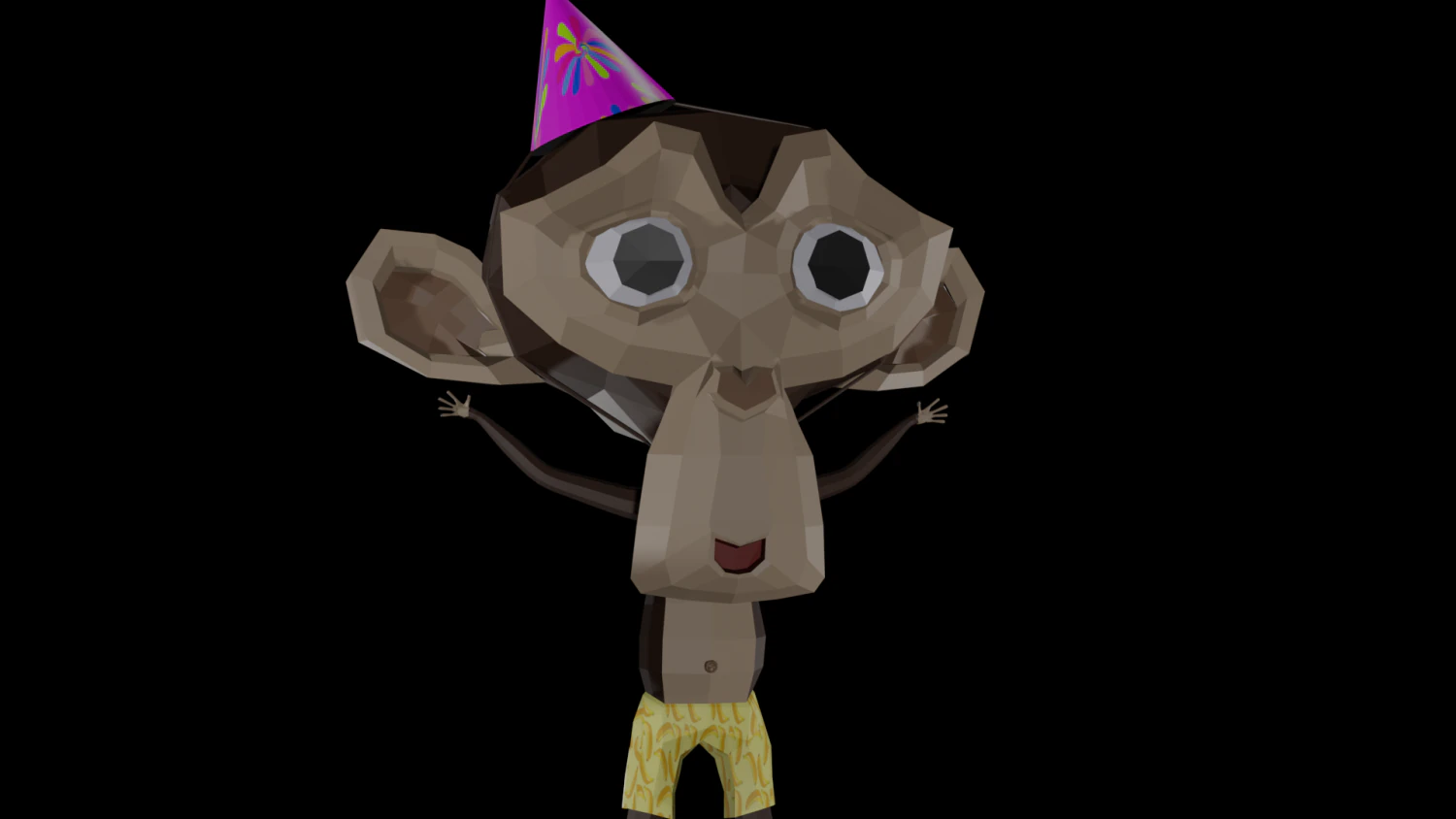 holiday monkey 3D Model .c4d .max .obj .3ds .fbx .stl .blend 