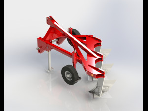 combination plow 3x60 3D Model