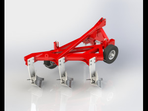 combination plow 3x60 3D Model