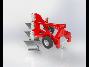 combination plow 3x60 3D Model