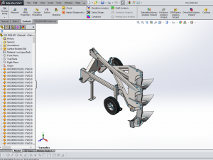 combination plow 3x60 3D Model