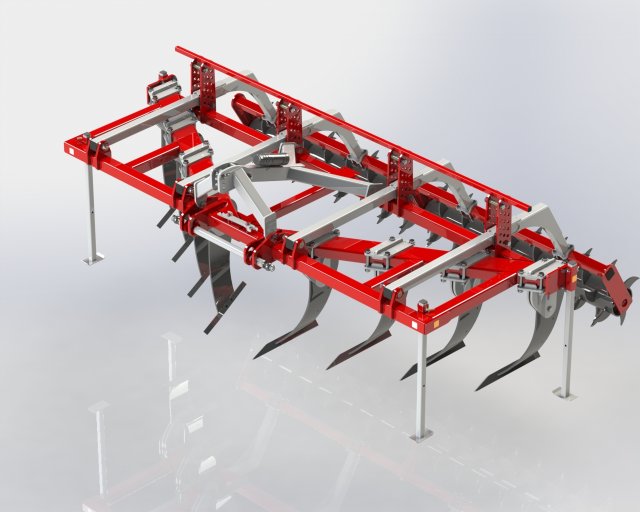 subsoiler 4m 3D Model .c4d .max .obj .3ds .fbx .stl .blend 