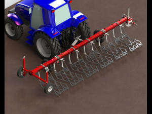 heavy toothed harrow 3D Model