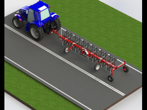 heavy toothed harrow Modèle 3D