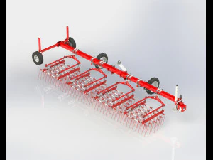 WG 0009 STL Flexible tine harrow 3D Model