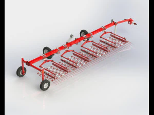 WG 0009 STL Flexible tine harrow 3D Model