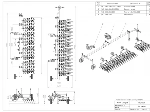 WG 0009 STL Flexible tine harrow 3D Model