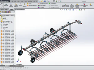 WG 0009 STL Flexible tine harrow 3D Model