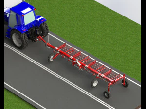 WG 0009 STL Flexible tine harrow 3D Model