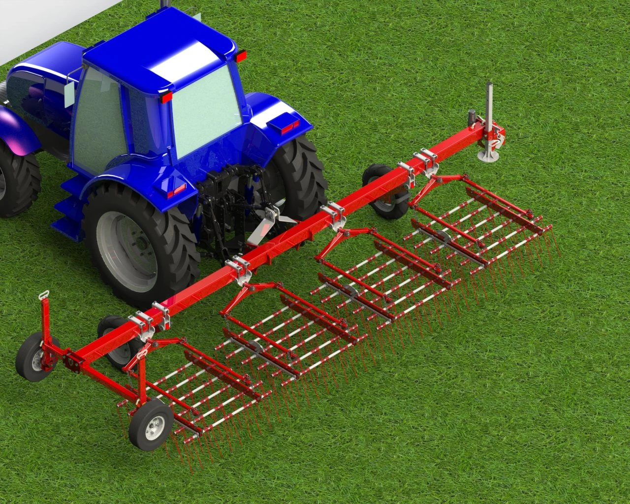 WG 0009 STL Flexible tine harrow 3D Model .c4d .max .obj .3ds .fbx .stl .blend 