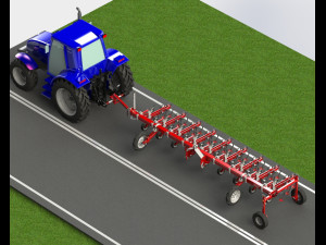 WG 0002 - Interrow cultivator 600 cm 3D Model