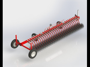 WG 0003 - Hinged rotary harrow 600 cm 3D Model