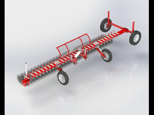 WG 0003 - Hinged rotary harrow 600 cm 3D Model
