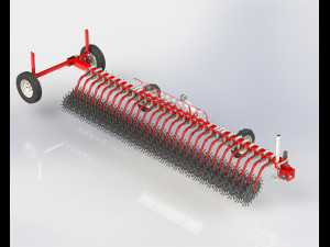 WG 0003 - Hinged rotary harrow 600 cm 3D Model