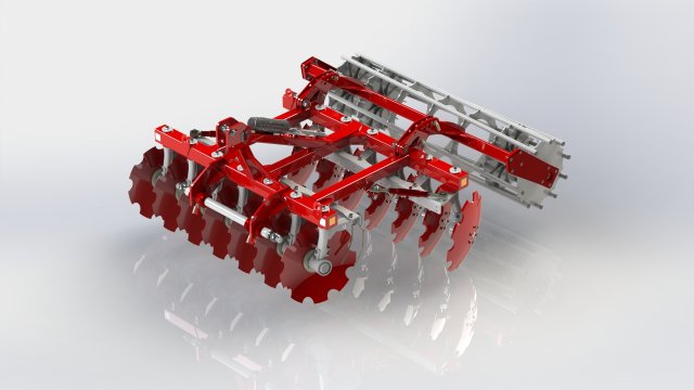 WG 0007 - Heavy disc harrow 200 cm 3D Модель .c4d .max .obj .3ds .fbx .stl .blend 