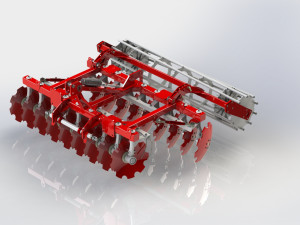 WG 0007 - Heavy disc harrow 250 cm 3D Model