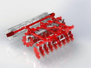 WG 0007 - Heavy disc harrow 250 cm 3D Model