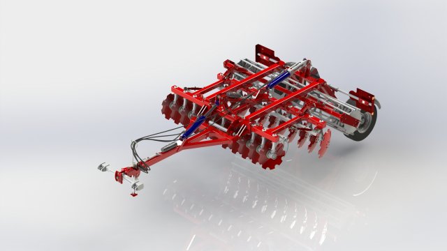 WG 0007 - Heavy disc harrow 300 cm 3D Model .c4d .max .obj .3ds .fbx .stl .blend 