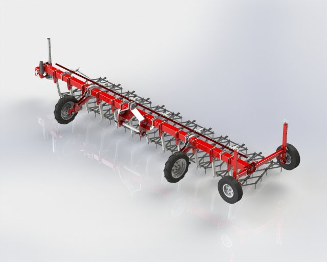 WG 0012 - Heavy toothed harrow 600 cm Model 3D .c4d .max .obj .3ds .fbx .stl .blend 