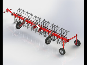 WG 0012 - Heavy toothed harrow 600 cm Model 3D