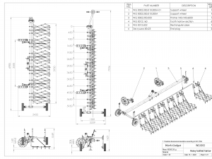 WG 0012 - Heavy toothed harrow 600 cm Model 3D