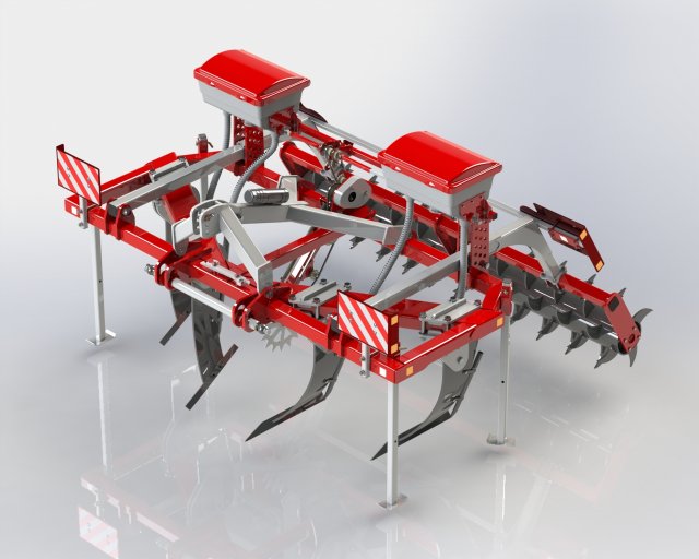 WG 0022 - Subsoiler 3m Modelo 3D .c4d .max .obj .3ds .fbx .stl .blend 