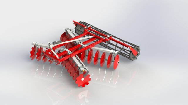WG 1014 - Disc harrow 150 - 240 cm 3D Модель .c4d .max .obj .3ds .fbx .stl .blend 