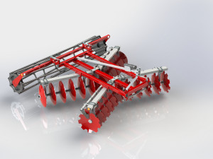 WG 1014 - Disc harrow 150 - 240 cm 3D Модель