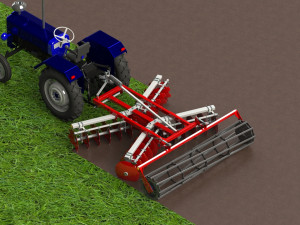 WG 1014 - Disc harrow 150 - 240 cm 3D Модель