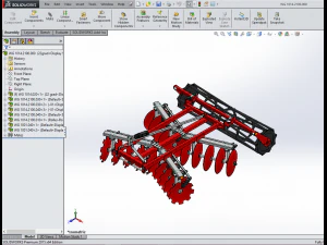 WG 1014 - Diskli tırmık 150 - 240 cm 3D Model